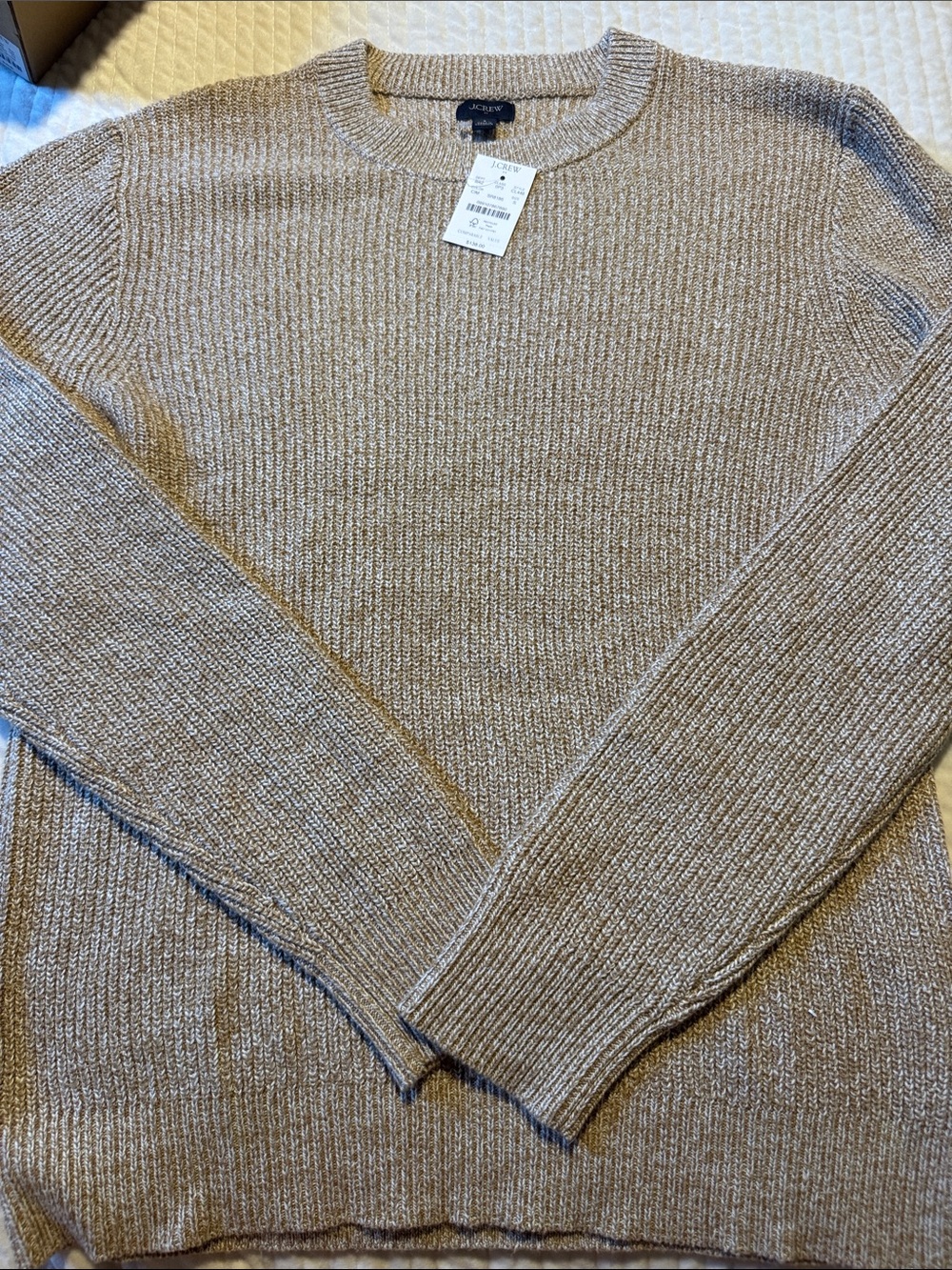 J. Crew Men’s Crewneck Sweater in Heather Beige